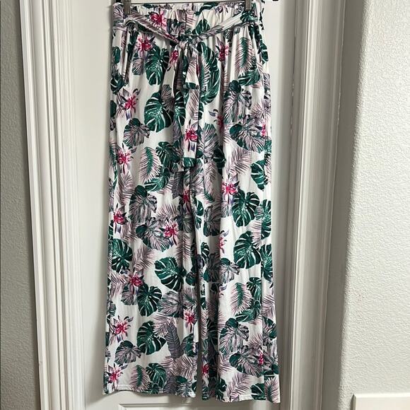 Wish Tropical Print Wide Leg Pants | Size XL - Picture 3 of 7